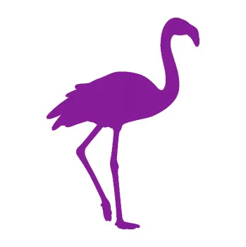 Samolepící dekorace Plameňák 001 pravá (14 - fialová) SAMOLEPKA NA AUTO, NÁLEPKA, FÓLIE, POLEP, TUNING, VLASTNÍ TEXT, TISK, AUTOSAMOLEPKY.cz, POLEPY, OBRÁZEK, LOGO, 3D STICKERS