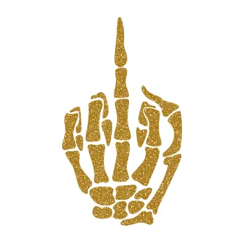 Samolepicí dekorace na vozidlo F*ck off kostra pravá (92 - Ultra Metalic zlatá) SAMOLEPKA NA AUTO, NÁLEPKA, FÓLIE, POLEP, TUNING, VLASTNÍ TEXT, TISK, AUTOSAMOLEPKY.cz, POLEPY, OBRÁZEK, LOGO, 3D STICKERS