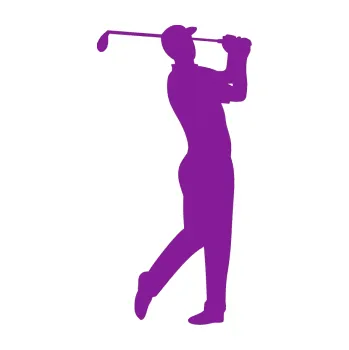 Polep vozidla SAMOLEPKA Golfista 001 pravá (14 - fialová) NA AUTO, NÁLEPKA, FÓLIE, POLEP, TUNING, VLASTNÍ TEXT, TISK, AUTOSAMOLEPKY.cz, POLEPY, OBRÁZEK, LOGO, SAMOLEPKY