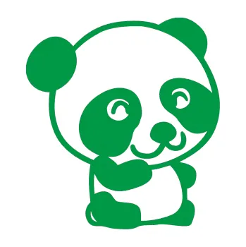 Samolepící dekorace Panda 002 pravá (12 - zelená) SAMOLEPKA NA AUTO, NÁLEPKA, FÓLIE, POLEP, TUNING, VLASTNÍ TEXT, TISK, AUTOSAMOLEPKY.cz, POLEPY, OBRÁZEK, LOGO, 3D STICKERS
