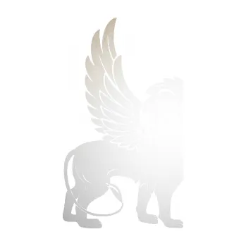 Polep vozidla SAMOLEPKA Okřídlený lev 001 pravá mytické zvíře (82 - odrazková reflexní bílá) NA AUTO, NÁLEPKA, FÓLIE, POLEP, TUNING, VLASTNÍ TEXT, TISK, AUTOSAMOLEPKY.cz, POLEPY, OBRÁZEK, LOGO, SAMOLEPKY
