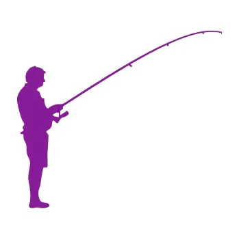 Polep vozidla SAMOLEPKA Rybář 008 pravá (14 - fialová) NA AUTO, NÁLEPKA, FÓLIE, POLEP, TUNING, VLASTNÍ TEXT, TISK, AUTOSAMOLEPKY.cz, POLEPY, OBRÁZEK, LOGO, SAMOLEPKY