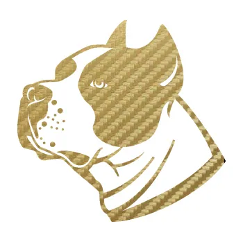 Polep vozidla SAMOLEPKA Pes 081 levá Stafordširský bulteriér (59 - 3D karbon zlatý) NA AUTO, NÁLEPKA, FÓLIE, POLEP, TUNING, VLASTNÍ TEXT, TISK, AUTOSAMOLEPKY.cz, POLEPY, OBRÁZEK, LOGO, SAMOLEPKY