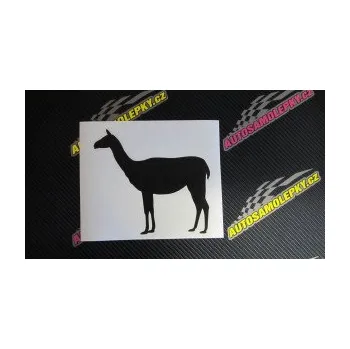 Samolepící dekorace SAMOLEPKA Lama 001 levá (10 - červená) NA AUTO, NÁLEPKA, FÓLIE, POLEP, TUNING, VLASTNÍ TEXT, TISK, AUTOSAMOLEPKY.cz, POLEPY, OBRÁZEK, LOGO, SAMOLEPKY