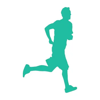 Polep vozidla Běžec 001 pravá (25 - tyrkysová) SAMOLEPKA NA AUTO, NÁLEPKA, FÓLIE, POLEP, TUNING, VLASTNÍ TEXT, TISK, AUTOSAMOLEPKY.cz, POLEPY, OBRÁZEK, LOGO, 3D STICKERS