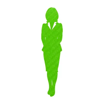 Samolepící dekorace Manažerka levá silueta (58 - 3D karbon zelený kawasaki) SAMOLEPKA NA AUTO, NÁLEPKA, FÓLIE, POLEP, TUNING, VLASTNÍ TEXT, TISK, AUTOSAMOLEPKY.cz, POLEPY, OBRÁZEK, LOGO, 3D STICKERS