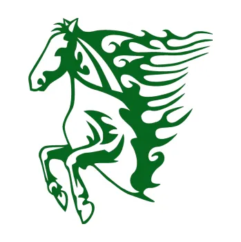 Samolepicí dekorace na vozidlo Animal flames 005 levá kůň (20 - tmavě zelená) SAMOLEPKA NA AUTO, NÁLEPKA, FÓLIE, POLEP, TUNING, VLASTNÍ TEXT, TISK, AUTOSAMOLEPKY.cz, POLEPY, OBRÁZEK, LOGO, 3D STICKERS