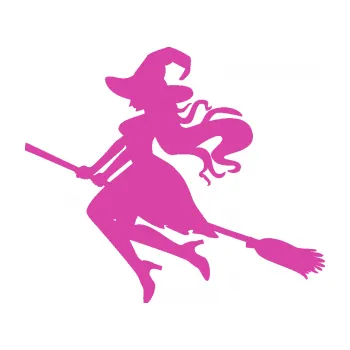 Samolepící dekorace Čarodějnice 003 levá (16 - růžová) SAMOLEPKA NA AUTO, NÁLEPKA, FÓLIE, POLEP, TUNING, VLASTNÍ TEXT, TISK, AUTOSAMOLEPKY.cz, POLEPY, OBRÁZEK, LOGO, 3D STICKERS