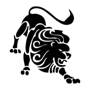 Samolepící dekorace SAMOLEPKA Lev zvěrokruh 004 pravá (01 - černá) NA AUTO, NÁLEPKA, FÓLIE, POLEP, TUNING, VLASTNÍ TEXT, TISK, AUTOSAMOLEPKY.cz, POLEPY, OBRÁZEK, LOGO, SAMOLEPKY