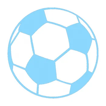 Samolepicí dekorace na vozidlo Fotbalový míč 001 (03 - světle modrá) SAMOLEPKA NA AUTO, NÁLEPKA, FÓLIE, POLEP, TUNING, VLASTNÍ TEXT, TISK, AUTOSAMOLEPKY.cz, POLEPY, OBRÁZEK, LOGO, 3D STICKERS
