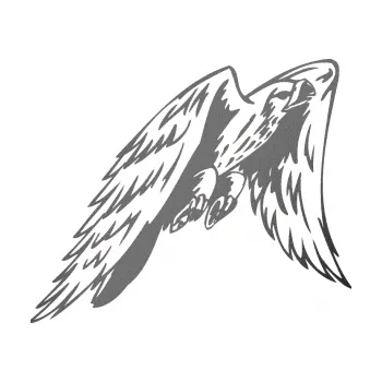 Samolepicí dekorace na vozidlo Predators 090 pravá sokol (41 - grafitová metalíza) SAMOLEPKA NA AUTO, NÁLEPKA, FÓLIE, POLEP, TUNING, VLASTNÍ TEXT, TISK, AUTOSAMOLEPKY.cz, POLEPY, OBRÁZEK, LOGO, 3D STICKERS