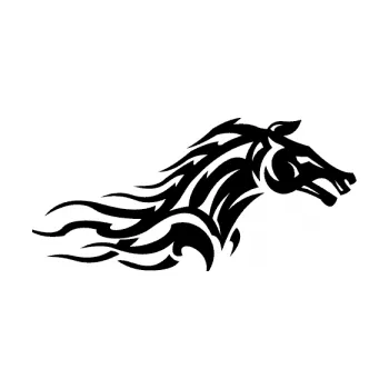 Samolepící dekorace SAMOLEPKA Kůň 078 pravá (01 - černá) NA AUTO, NÁLEPKA, FÓLIE, POLEP, TUNING, VLASTNÍ TEXT, TISK, AUTOSAMOLEPKY.cz, POLEPY, OBRÁZEK, LOGO, SAMOLEPKY