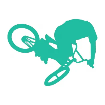 Polep vozidla SAMOLEPKA Biker 001 pravá (25 - tyrkysová) NA AUTO, NÁLEPKA, FÓLIE, POLEP, TUNING, VLASTNÍ TEXT, TISK, AUTOSAMOLEPKY.cz, POLEPY, OBRÁZEK, LOGO, SAMOLEPKY