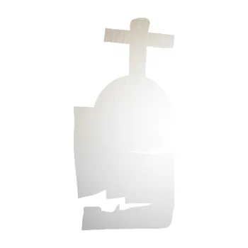 Samolepící dekorace SAMOLEPKA Halloween 014 pravá náhrobek (82 - odrazková reflexní bílá) NA AUTO, NÁLEPKA, FÓLIE, POLEP, TUNING, VLASTNÍ TEXT, TISK, AUTOSAMOLEPKY.cz, POLEPY, OBRÁZEK, LOGO, SAMOLEPKY