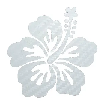 Samolepící dekorace Kytička 001 pravá ibišek (51 - 3D karbon bílý) SAMOLEPKA NA AUTO, NÁLEPKA, FÓLIE, POLEP, TUNING, VLASTNÍ TEXT, TISK, AUTOSAMOLEPKY.cz, POLEPY, OBRÁZEK, LOGO, 3D STICKERS