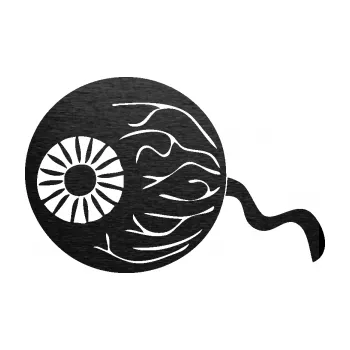 Samolepící dekorace SAMOLEPKA Halloween 020 pravá vydloublé oko (63 - škrábaný kov černý) NA AUTO, NÁLEPKA, FÓLIE, POLEP, TUNING, VLASTNÍ TEXT, TISK, AUTOSAMOLEPKY.cz, POLEPY, OBRÁZEK, LOGO, SAMOLEPKY