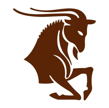 Samolepící dekorace SAMOLEPKA Kozoroh 006 pravá (15 - hnědá) NA AUTO, NÁLEPKA, FÓLIE, POLEP, TUNING, VLASTNÍ TEXT, TISK, AUTOSAMOLEPKY.cz, POLEPY, OBRÁZEK, LOGO, SAMOLEPKY