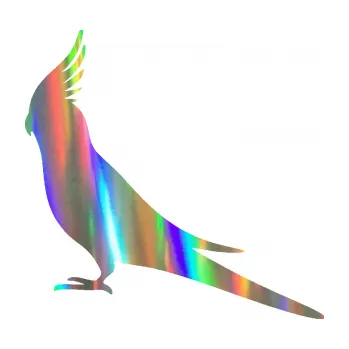 Samolepicí dekorace na vozidlo Papoušek 002 levá (93 - Holografická) SAMOLEPKA NA AUTO, NÁLEPKA, FÓLIE, POLEP, TUNING, VLASTNÍ TEXT, TISK, AUTOSAMOLEPKY.cz, POLEPY, OBRÁZEK, LOGO, 3D STICKERS