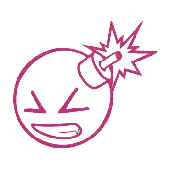 Autodoplněk Samolepka na auto Bomba 005 levá JDM styl (90 - Ultra Metalic růžová) NÁLEPKA, FÓLIE, POLEPY, TUNING, VLASTNÍ TEXT, TISK, AUTOSAMOLEPKY.cz, SAMOLEPKY, OBRÁZEK, LOGO, VÝROBA, PRODEJ