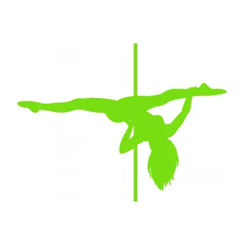 Samolepicí dekorace na vozidlo Pole dance 002 pravá tanec na tyči (04 - zelená kawasaki) SAMOLEPKA NA AUTO, NÁLEPKA, FÓLIE, POLEP, TUNING, VLASTNÍ TEXT, TISK, AUTOSAMOLEPKY.cz, POLEPY, OBRÁZEK, LOGO, 3D STICKERS