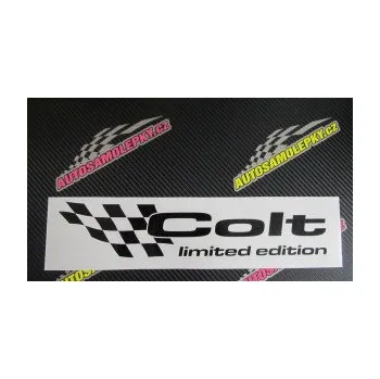 Polep vozidla SAMOLEPKA Colt limited edition levá (10 - červená) NA AUTO, NÁLEPKA, FÓLIE, POLEP, TUNING, VLASTNÍ TEXT, TISK, AUTOSAMOLEPKY.cz, POLEPY, OBRÁZEK, LOGO, SAMOLEPKY
