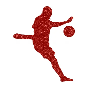 Samolepicí dekorace na vozidlo Fotbalista 022 pravá (86 - Ultra Metalic červená) SAMOLEPKA NA AUTO, NÁLEPKA, FÓLIE, POLEP, TUNING, VLASTNÍ TEXT, TISK, AUTOSAMOLEPKY.cz, POLEPY, OBRÁZEK, LOGO, 3D STICKERS