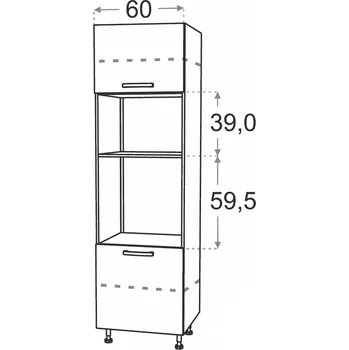 Kuchyňská skříňka Kuchyňská skříňka Duo XL SPM60 spotřebičová