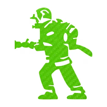 Samolepící dekorace SAMOLEPKA Hasič 013 levá (58 - 3D karbon zelený kawasaki) NA AUTO, NÁLEPKA, FÓLIE, POLEP, TUNING, VLASTNÍ TEXT, TISK, AUTOSAMOLEPKY.cz, POLEPY, OBRÁZEK, LOGO, SAMOLEPKY