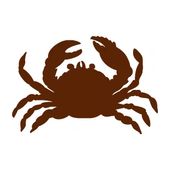 Samolepící dekorace SAMOLEPKA Krab 001 pravá (15 - hnědá) NA AUTO, NÁLEPKA, FÓLIE, POLEP, TUNING, VLASTNÍ TEXT, TISK, AUTOSAMOLEPKY.cz, POLEPY, OBRÁZEK, LOGO, SAMOLEPKY