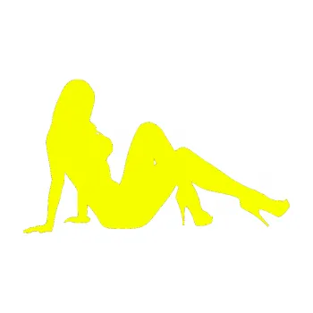 Polep vozidla Erotická žena 039 pravá (70 - Fluorescentní žlutá) SAMOLEPKA NA AUTO, NÁLEPKA, FÓLIE, POLEP, TUNING, VLASTNÍ TEXT, TISK, AUTOSAMOLEPKY.cz, POLEPY, OBRÁZEK, LOGO, 3D STICKERS