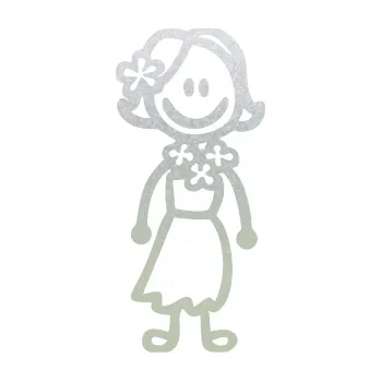 samolepka Cartoon family slečna Hawai (60 - pískované sklo) SAMOLEPKA NA AUTO, NÁLEPKA, FÓLIE, POLEP, TUNING, VLASTNÍ TEXT, TISK, AUTOSAMOLEPKY.cz, POLEPY, OBRÁZEK, LOGO, 3D STICKERS