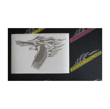 Samolepicí dekorace na vozidlo Animal flames 060 levá orel (17 - šedá) SAMOLEPKA NA AUTO, NÁLEPKA, FÓLIE, POLEP, TUNING, VLASTNÍ TEXT, TISK, AUTOSAMOLEPKY.cz, POLEPY, OBRÁZEK, LOGO, 3D STICKERS