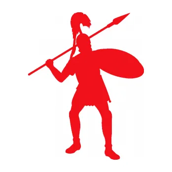 Polep vozidla SAMOLEPKA Římský voják pravá (10 - červená) NA AUTO, NÁLEPKA, FÓLIE, POLEP, TUNING, VLASTNÍ TEXT, TISK, AUTOSAMOLEPKY.cz, POLEPY, OBRÁZEK, LOGO, SAMOLEPKY