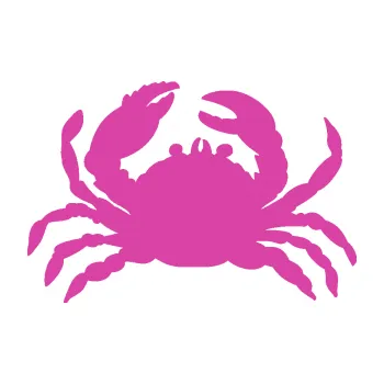 Samolepící dekorace Krab 001 levá (16 - růžová) SAMOLEPKA NA AUTO, NÁLEPKA, FÓLIE, POLEP, TUNING, VLASTNÍ TEXT, TISK, AUTOSAMOLEPKY.cz, POLEPY, OBRÁZEK, LOGO, 3D STICKERS