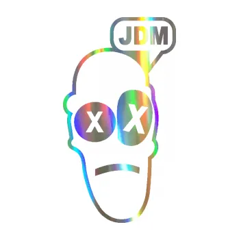 Autodoplněk Samolepka na auto JDM Man (93 - Holografická) NÁLEPKA, FÓLIE, POLEPY, TUNING, VLASTNÍ TEXT, TISK, AUTOSAMOLEPKY.cz, SAMOLEPKY, OBRÁZEK, LOGO, VÝROBA, PRODEJ