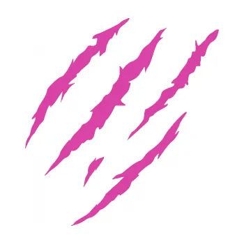 Samolepicí dekorace na vozidlo Drápanec 004 levá (16 - růžová) SAMOLEPKA NA AUTO, NÁLEPKA, FÓLIE, POLEP, TUNING, VLASTNÍ TEXT, TISK, AUTOSAMOLEPKY.cz, POLEPY, OBRÁZEK, LOGO, 3D STICKERS