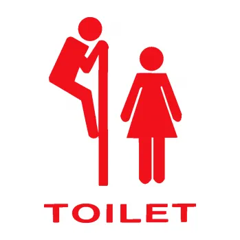 Samolepící dekorace SAMOLEPKA Interiér 013 - Toilet (10 - červená) NA AUTO, NÁLEPKA, FÓLIE, POLEP, TUNING, VLASTNÍ TEXT, TISK, AUTOSAMOLEPKY.cz, POLEPY, OBRÁZEK, LOGO, SAMOLEPKY