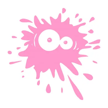 Samolepicí dekorace na vozidlo Kaňka s očima 001 pravá (24 - světle růžová) SAMOLEPKA NA AUTO, NÁLEPKA, FÓLIE, POLEP, TUNING, VLASTNÍ TEXT, TISK, AUTOSAMOLEPKY.cz, POLEPY, OBRÁZEK, LOGO, 3D STICKERS