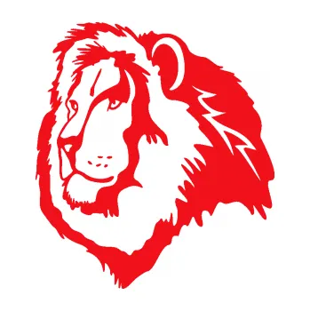 Polep vozidla SAMOLEPKA Lev 005 levá (10 - červená) NA AUTO, NÁLEPKA, FÓLIE, POLEP, TUNING, VLASTNÍ TEXT, TISK, AUTOSAMOLEPKY.cz, POLEPY, OBRÁZEK, LOGO, SAMOLEPKY