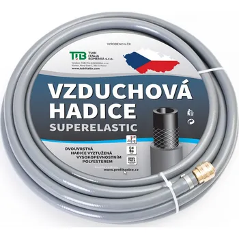 Zahradní hadice TUBI Hadice vzduchová superelastic s rychlospojkami 13x19 mm - 15 m