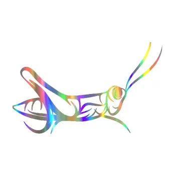 Samolepící dekorace Kobylka 001 pravá (93 - Holografická) SAMOLEPKA NA AUTO, NÁLEPKA, FÓLIE, POLEP, TUNING, VLASTNÍ TEXT, TISK, AUTOSAMOLEPKY.cz, POLEPY, OBRÁZEK, LOGO, 3D STICKERS