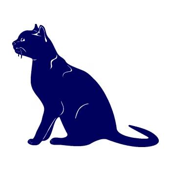 Samolepící dekorace SAMOLEPKA Kočka 021 levá (23 - tmavě modrá) NA AUTO, NÁLEPKA, FÓLIE, POLEP, TUNING, VLASTNÍ TEXT, TISK, AUTOSAMOLEPKY.cz, POLEPY, OBRÁZEK, LOGO, SAMOLEPKY