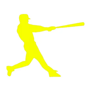 Samolepicí dekorace na vozidlo Baseball 004 pravá (70 - Fluorescentní žlutá) SAMOLEPKA NA AUTO, NÁLEPKA, FÓLIE, POLEP, TUNING, VLASTNÍ TEXT, TISK, AUTOSAMOLEPKY.cz, POLEPY, OBRÁZEK, LOGO, 3D STICKERS