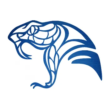 Samolepící dekorace SAMOLEPKA Cobra 003 levá (65 - škrábaný kov modrý) NA AUTO, NÁLEPKA, FÓLIE, POLEP, TUNING, VLASTNÍ TEXT, TISK, AUTOSAMOLEPKY.cz, POLEPY, OBRÁZEK, LOGO, SAMOLEPKY