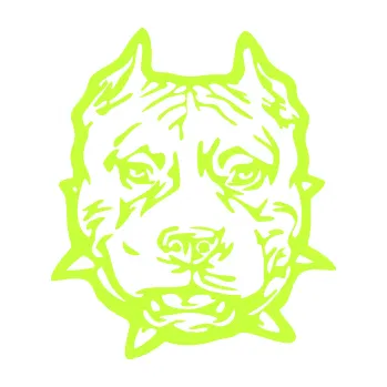 Polep vozidla SAMOLEPKA Pitbull hlava 003 pravá (27 - limetová) NA AUTO, NÁLEPKA, FÓLIE, POLEP, TUNING, VLASTNÍ TEXT, TISK, AUTOSAMOLEPKY.cz, POLEPY, OBRÁZEK, LOGO, SAMOLEPKY