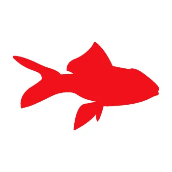 Polep vozidla SAMOLEPKA Ryba 002 pravá (10 - červená) NA AUTO, NÁLEPKA, FÓLIE, POLEP, TUNING, VLASTNÍ TEXT, TISK, AUTOSAMOLEPKY.cz, POLEPY, OBRÁZEK, LOGO, SAMOLEPKY