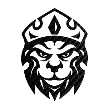 Samolepící dekorace SAMOLEPKA Lev hlava s korunou 001 (50 - 3D karbon černý) NA AUTO, NÁLEPKA, FÓLIE, POLEP, TUNING, VLASTNÍ TEXT, TISK, AUTOSAMOLEPKY.cz, POLEPY, OBRÁZEK, LOGO, SAMOLEPKY