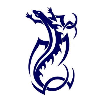 Samolepící dekorace Ještěrka 006 levá (23 - tmavě modrá) SAMOLEPKA NA AUTO, NÁLEPKA, FÓLIE, POLEP, TUNING, VLASTNÍ TEXT, TISK, AUTOSAMOLEPKY.cz, POLEPY, OBRÁZEK, LOGO, 3D STICKERS