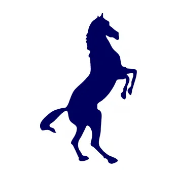 Samolepící dekorace SAMOLEPKA Kůň 013 pravá na zadních (23 - tmavě modrá) NA AUTO, NÁLEPKA, FÓLIE, POLEP, TUNING, VLASTNÍ TEXT, TISK, AUTOSAMOLEPKY.cz, POLEPY, OBRÁZEK, LOGO, SAMOLEPKY