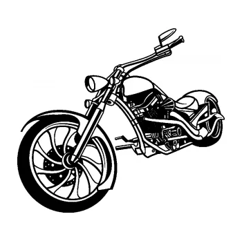 Samolepící dekorace SAMOLEPKA Motorka chopper 002 levá (01 - černá) NA AUTO, NÁLEPKA, FÓLIE, POLEP, TUNING, VLASTNÍ TEXT, TISK, AUTOSAMOLEPKY.cz, POLEPY, OBRÁZEK, LOGO, SAMOLEPKY